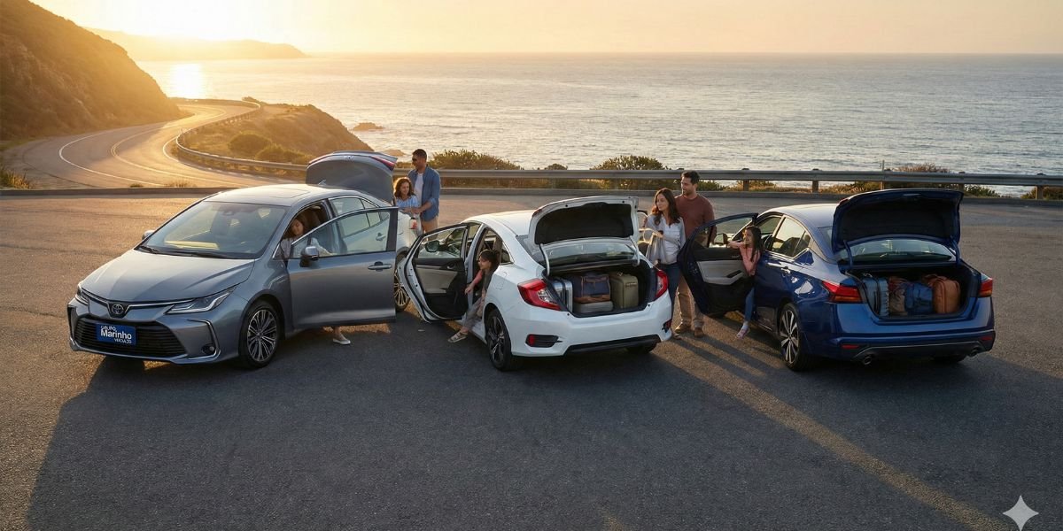 Sedans seminovos: conforto e espaço para quem viaja muito